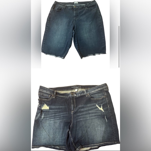 Lot of two women’s jean shorts plus size 20W denim - Picture 1 of 6